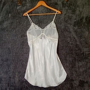 Victoria's Secret  Satin Lace Chemise Babydoll Vintage Whimsigoth Fairy M